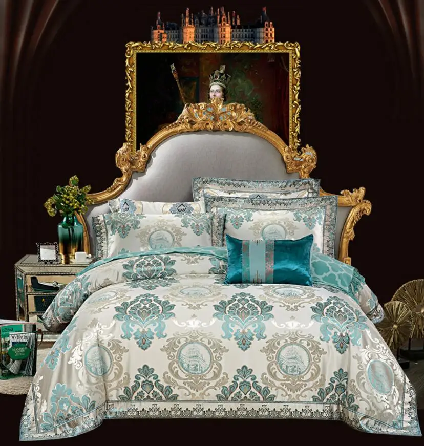 Palace Embroidered Home Textile Oriental Jacquard Duvet Cover Sets King