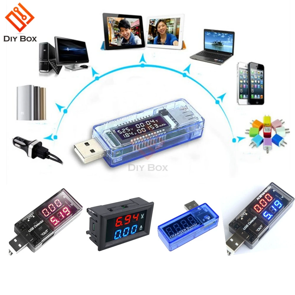 

Multiple Models LED Digital Voltmeter Ammeter Current Voltage Meter USB Charger Doctor Car Motorcycle Volt Amp Detector Tester