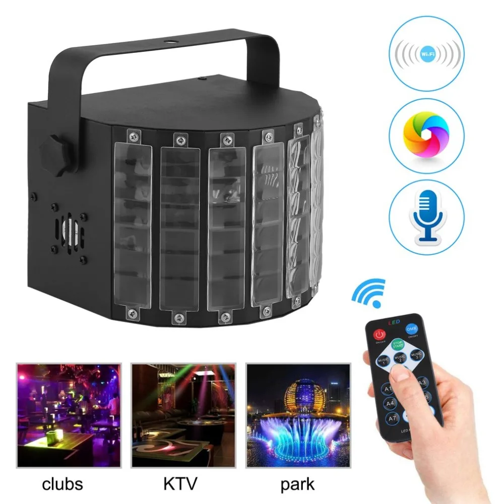 

Portable Sound Active LED Light Gleam Mini Disco Stage Light Lightweight Laser Stage Effect Lamp Party Club DJ Bulb EU Plug NEW