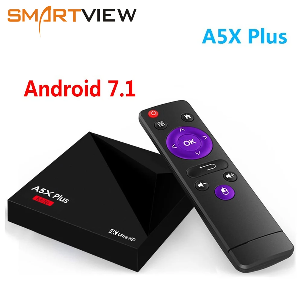 A5X плюс RK3328 Rockchip Android 7 1 ТВ BOX GB 8 2 16 4G WI-FI 100 M LAN USB3.0 4 K H.265 Smart Media Player телеприставке |