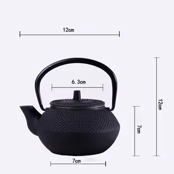 

Style Cast Iron Kettle Teapot Comes With Strainer Tea Pot 300ml (Black)