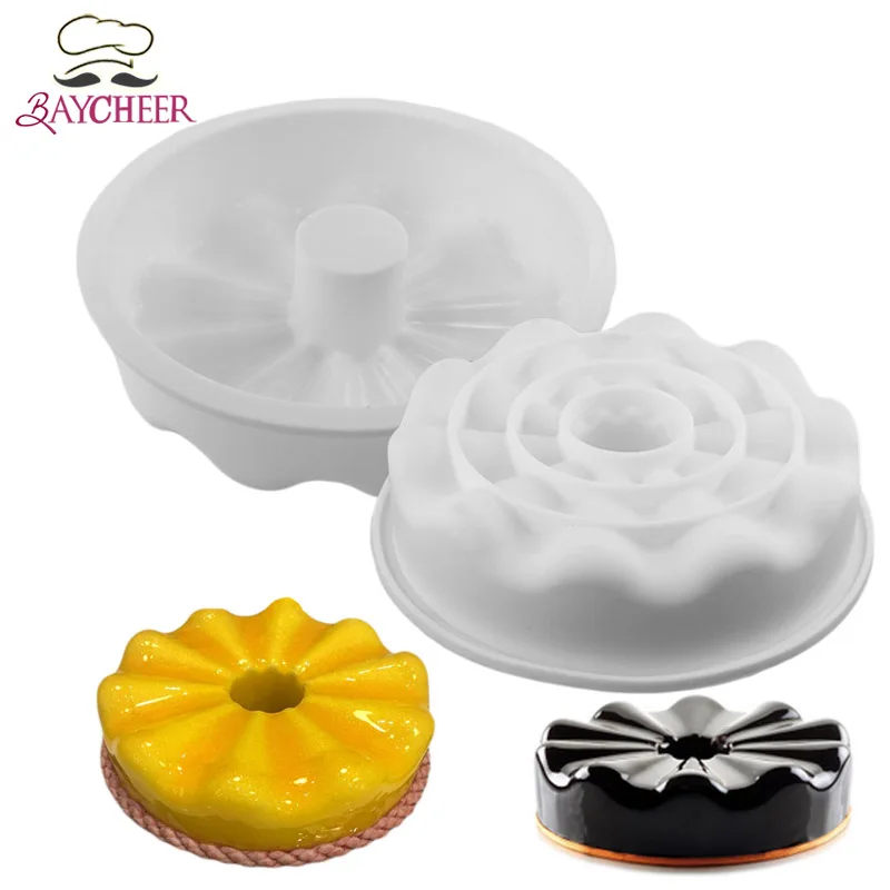 

BAYCHEER 1PCS Non-stick Silicone Hollow Shape Cake Pan Mold Baking Gelatin Dessert Baked Mousse Mould Bakeware