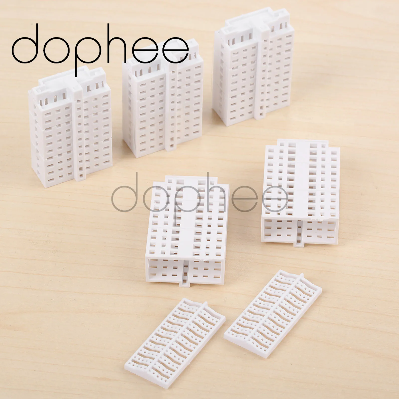 Dophee 5 шт. мини белые высокие пластиковые строительные модели масштаб 1/800 для микро