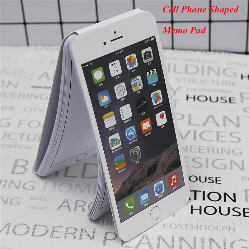 

White Fashion Sticky Note Paper Cell Phone Shaped Memo Pad Memo Pads Paper Note Pad office school supplies Stationery gift