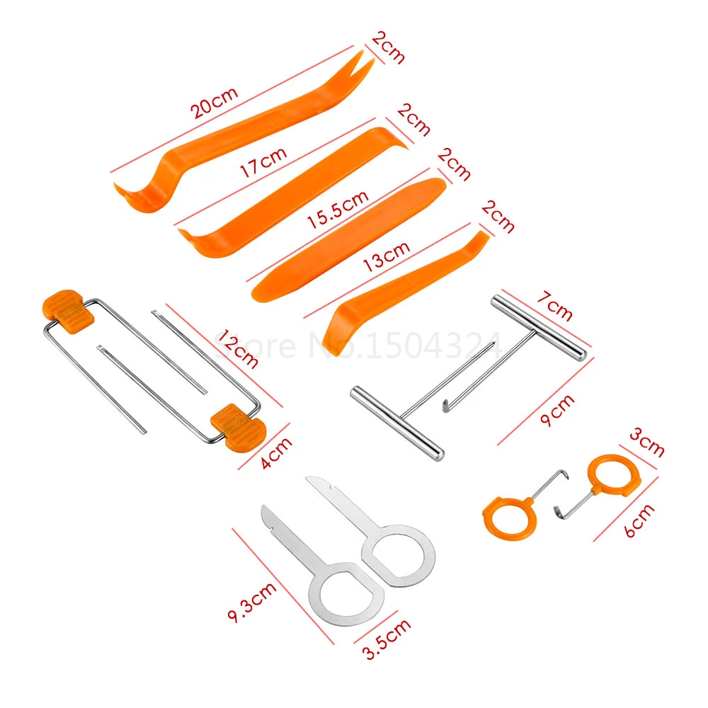 12 шт./компл. профессиональный автомобиля тире отделкой инструмент двери автомобиля Панель аудио демонтировать удалить установки набор инструментов Съемник элементов Ремонт набор инструментов для ремонта