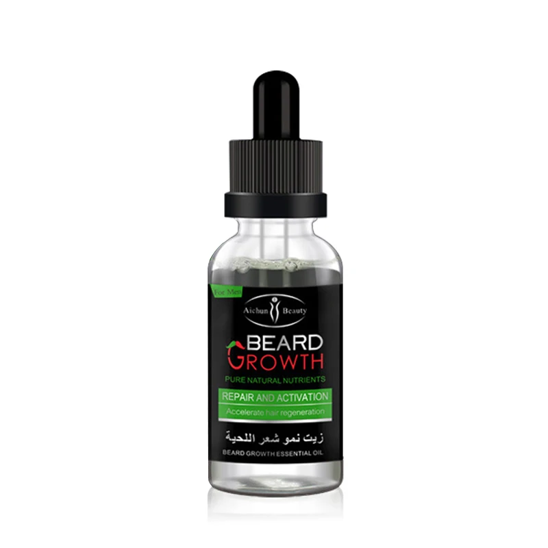 1Pcs Natural Healthy Men's Beard Body Hair Growth Oil Solution Gentle Maintenance Liquid Beard Growth Essence