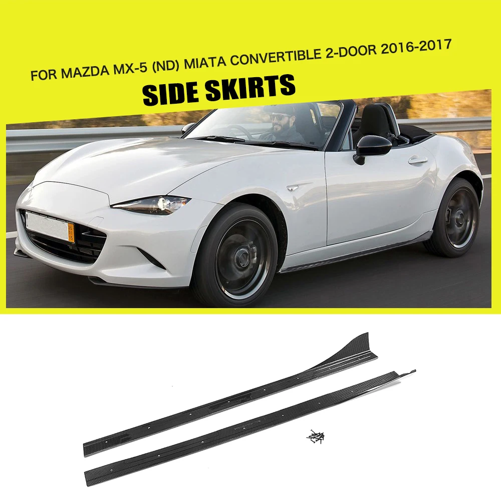 Боковые юбки бампер фартуки из углеродного волокна для Mazda MX 5 ND Miata трансформер RF GX 2 двери 16-17 стайлинга автомобилей