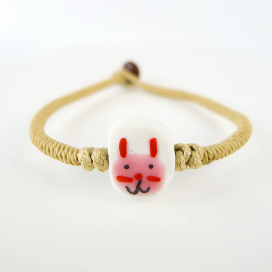 

Ceramic Cartoon Hand Knitting Bracelets Chinese ethnic style jewelry for women Children gift #FY127