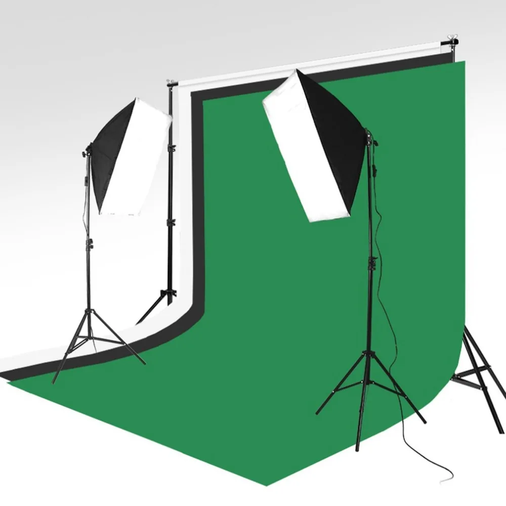 

Premium Photo Studio Kit Photo Soft Box Light Box Tripod Stand Holder Bulb Backdrop Shooting Recording Photographer Lighting Box
