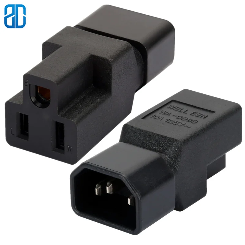 

IEC 320 C14 to Nema 5-15R AC Adapter C14 to 5-15R USA 3Pole Power Adapter IEC Male to USA 3Pole Female AC Converter
