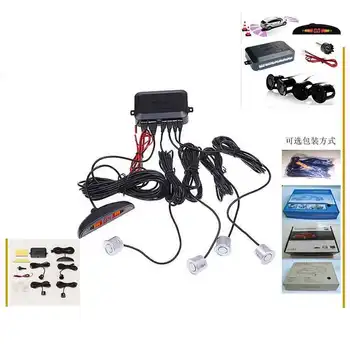 

4 Front Parking Sensor System LED Display Kit Harness Car Parktronic Gasket For Truck Toyota Original Monitor Front Camera