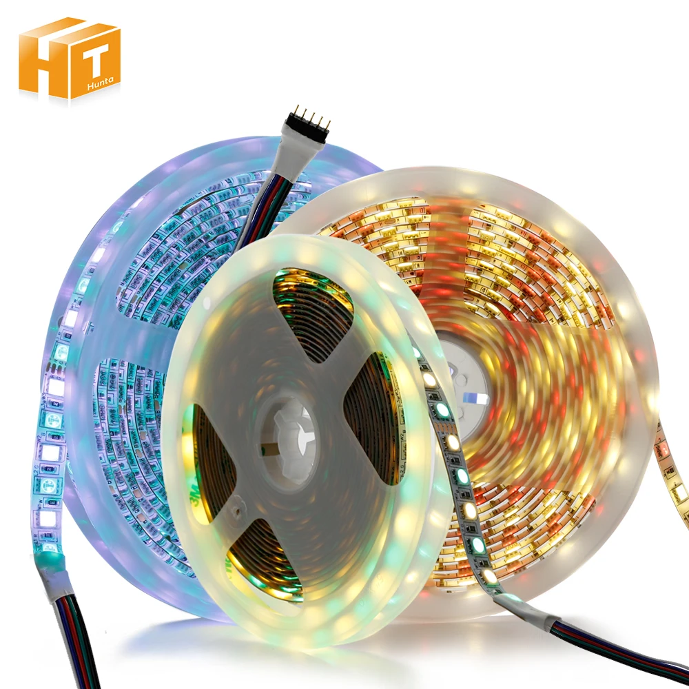 buy LED Strip 5050 RGBW Waterproof Non Waterproof DC12V 24V Neon Tape Strip Light 60 96 LED m RGB+White RGB+Warm White 5M