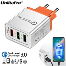 Быстрая зарядка QC 3,0 3-USB евро быстрое Сетевое зарядное устройство переменного тока для zte Axon 9 10 Pro 5G/Blade V10, Nubia V18 Z18 Z17 Minis, Red Magic 3