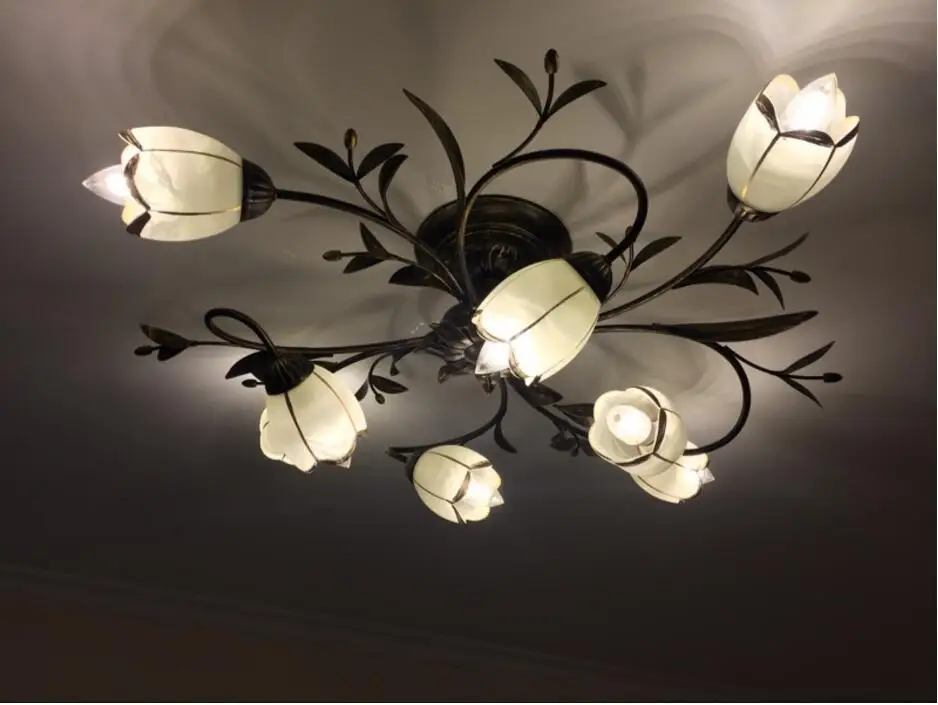 Скандинавский американский кантри Лофт винтажный потолочный светильник для гостиной Домашний Светильник ing lustre lampa столовая потолочная лампа 110-240 В