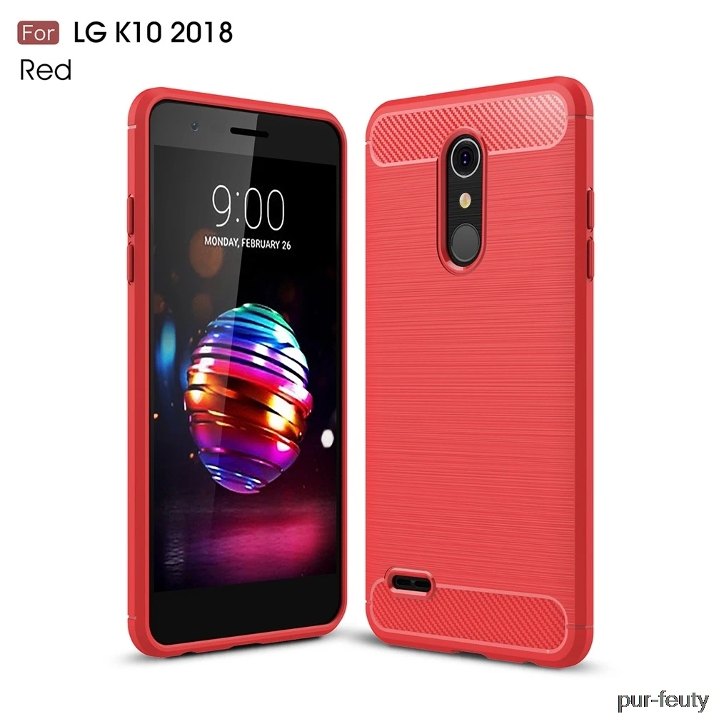 For LG K10 2018 back cover Luxury Brushed Soft TPU phone