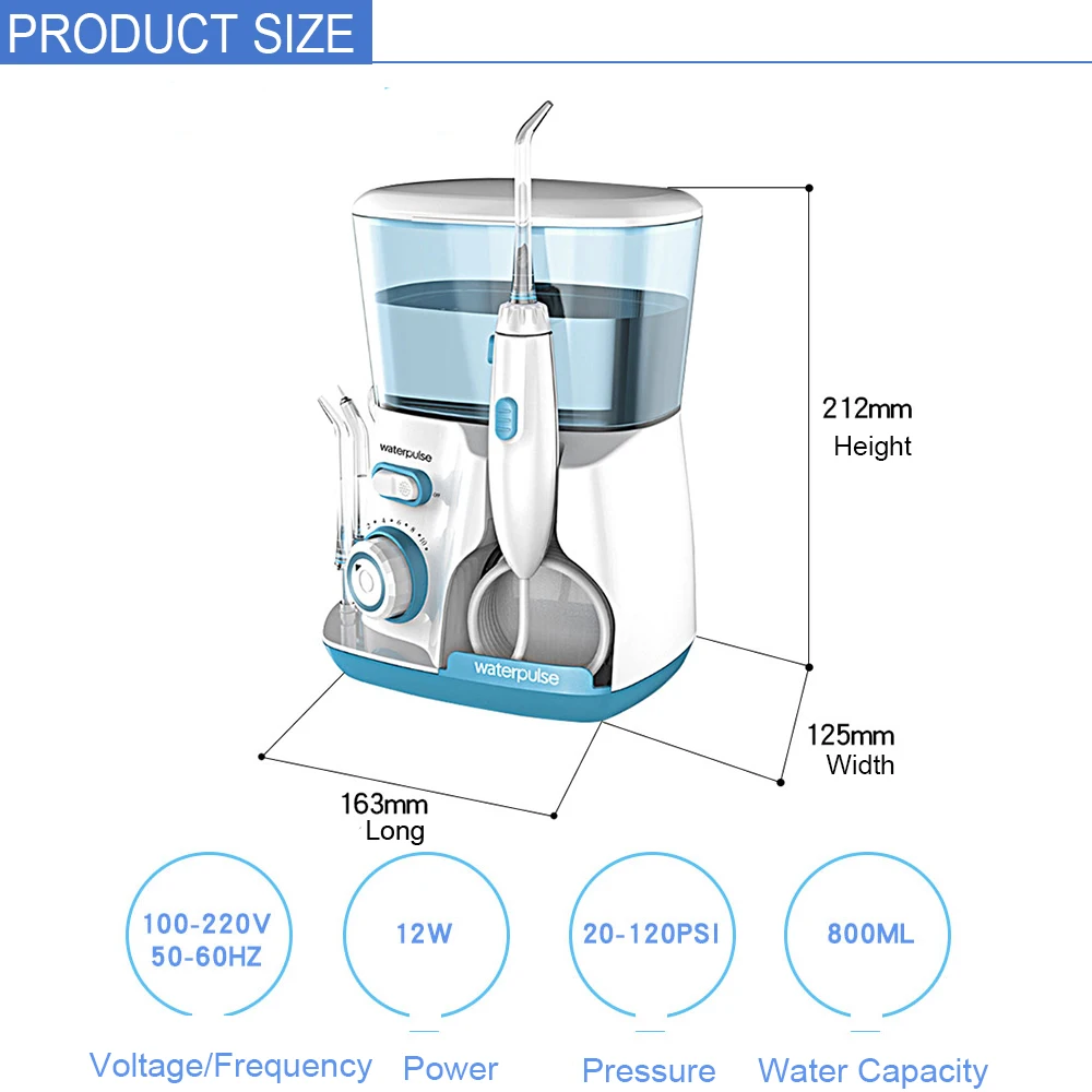 Водоимпульсный стоматологический Flosser Pro водный Flosser 800 мл гигиена полости рта орошение полости рта для ухода за зубами