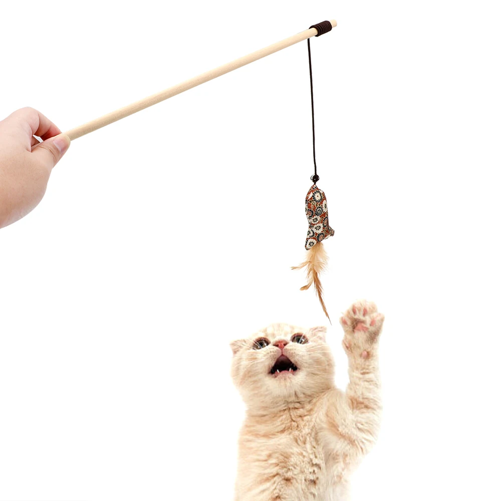 HOOMIN для домашнего животного игрушки деревянные цветочные плюшевые игрушка для кошек игрушки кошки товар для домашнего животного зоотоваров кошки Интерактивная палка