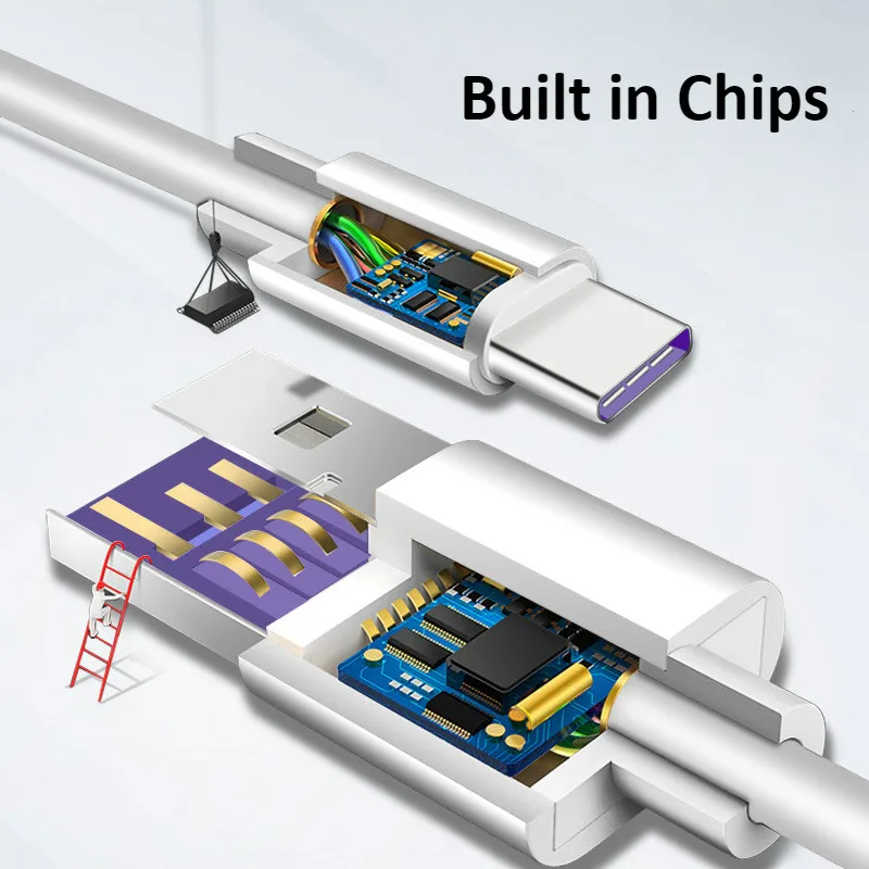 Usb type-C кабель для передачи данных и зарядки 5A SuperCharge type C зарядный шнур для huawei mate 10. samsung Galaxy S8/S8 Plus/S9 и многое другое
