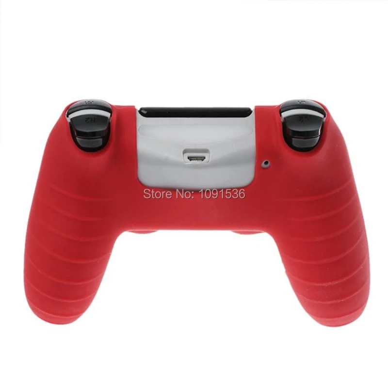 Противоскользящие многоцветный Силиконовый чехол + 2 Thumbsticks Захваты для sony PS4 Pro тонкий контроллер