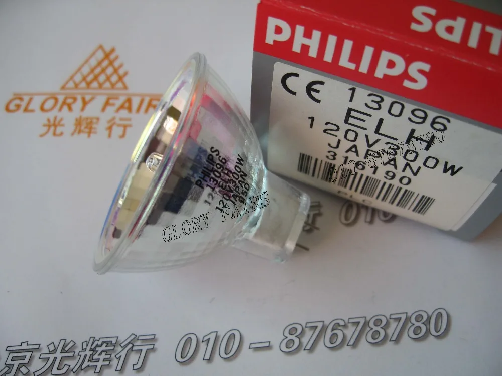 PHILIPS 13096 ELH 120V300W halogen lamp,Slide overhead projector,50mm