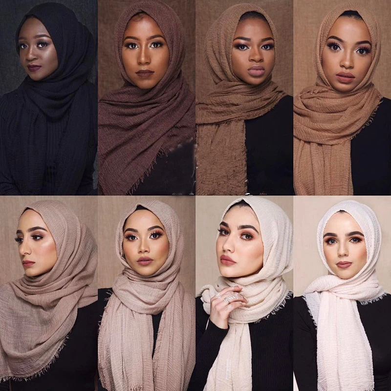 Новинка, хиджаб из хлопка и льна, мусульманские женские шали, тюрбан, мусульманская одежда, головной убор, головной убор, шарф