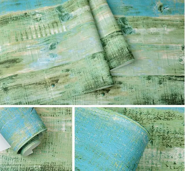 Papel tapiz Retro nostálgico imitación madera rayas 3d papel pintado