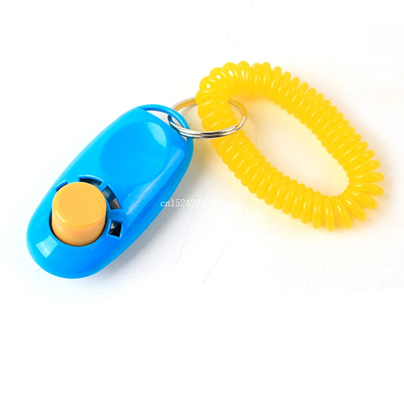 100pcs Dog Button Clicker Pet Dog Trainer Portable Sound Trainer Pet Training Tool Wrist Band Accessory Click Training