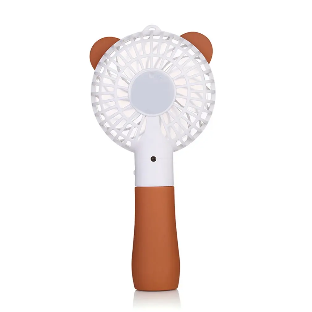 

Portable Bear Hand Fan Battery Operated USB Power Handheld Mini Fan Cooler with Strap