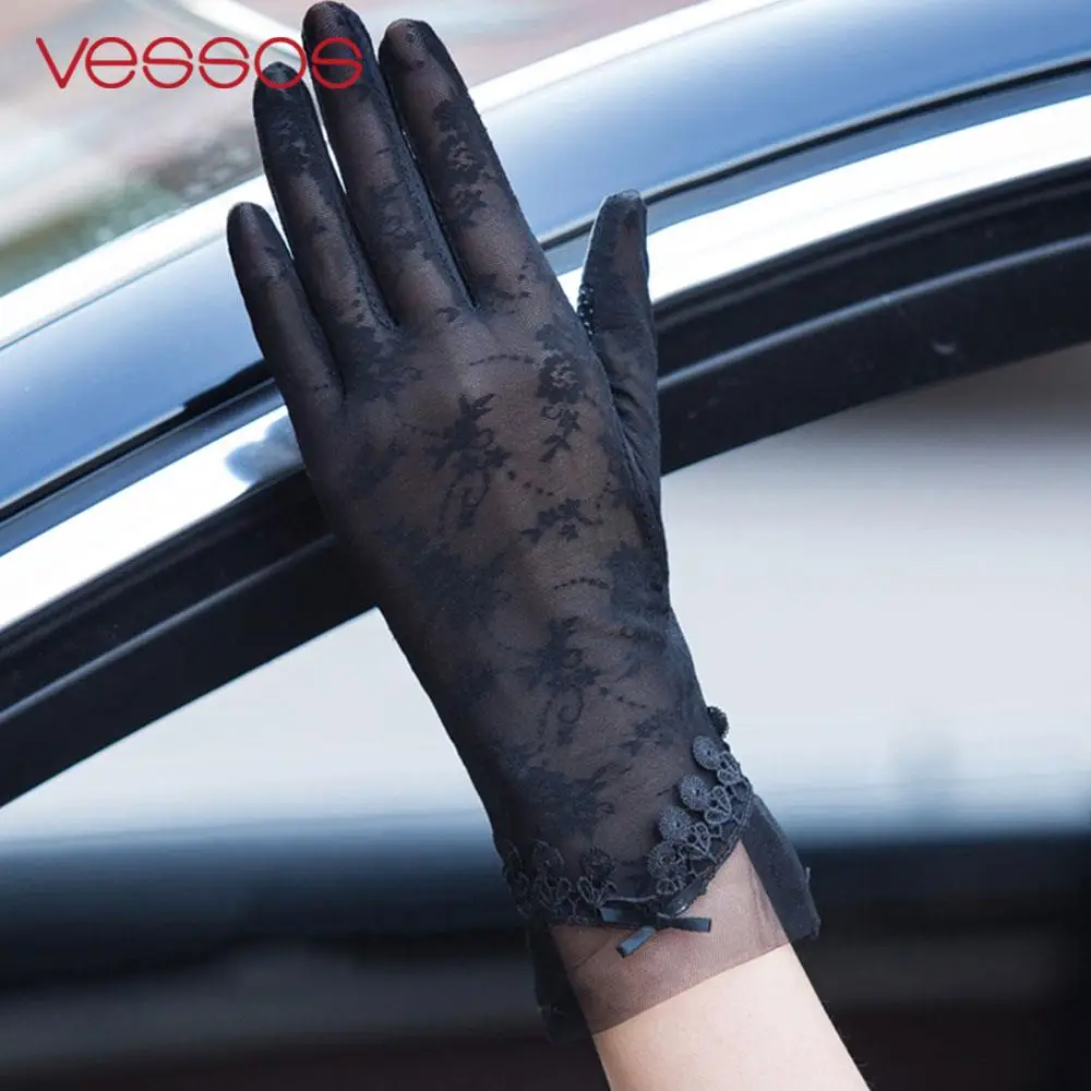 

Spring and summer women's Lace sunscreen gloves lady's anti-uv slip-resistant gloves girls sexy lace gloves Driving Gloves