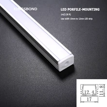 10 шт. 1 метр глубокий алюминиевый профиль для светодиодной ленты, алюминиевый корпус для светодиодной ленты света 10 мм-12 мм