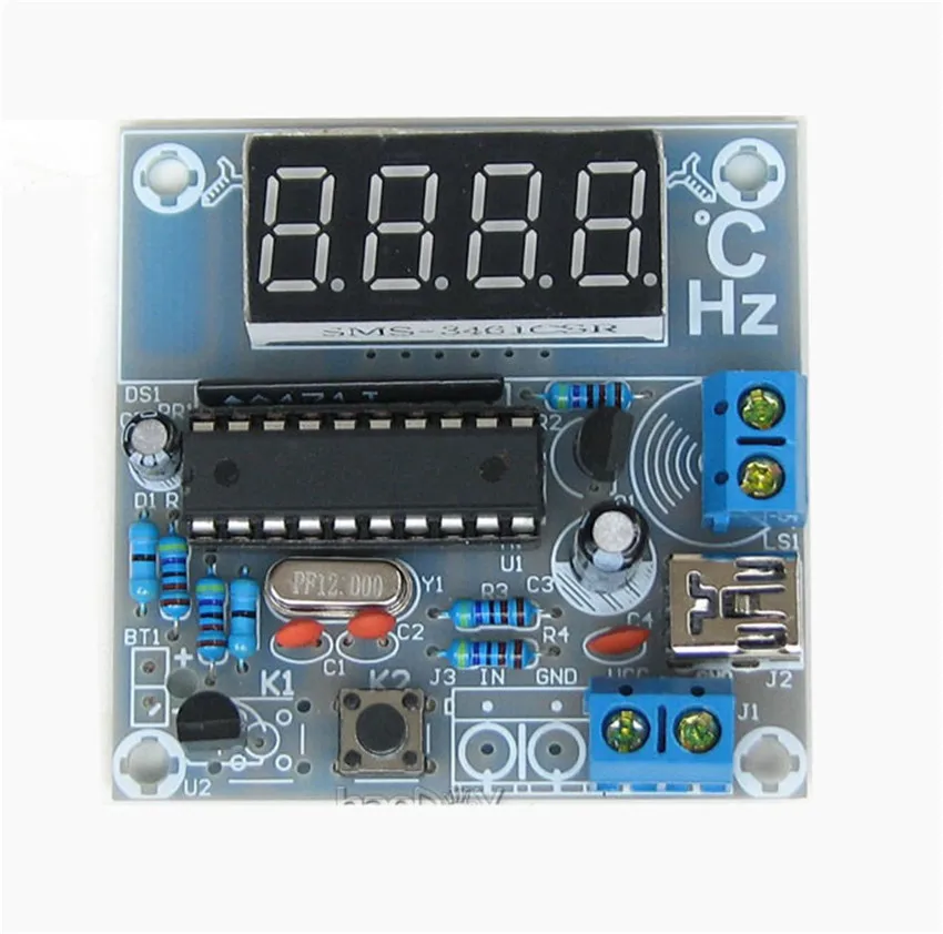 Single chip count display digital thermometer DS18B20