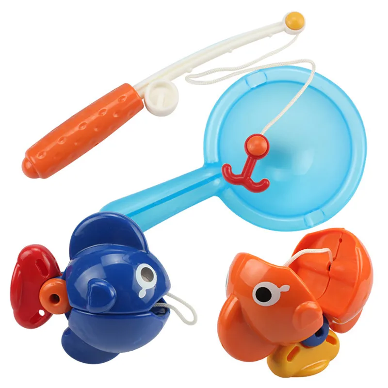 Разноцветный плавающий рыбий уток рыбалка игра Ванна развития детей малышей игрушка - Цвет: 2