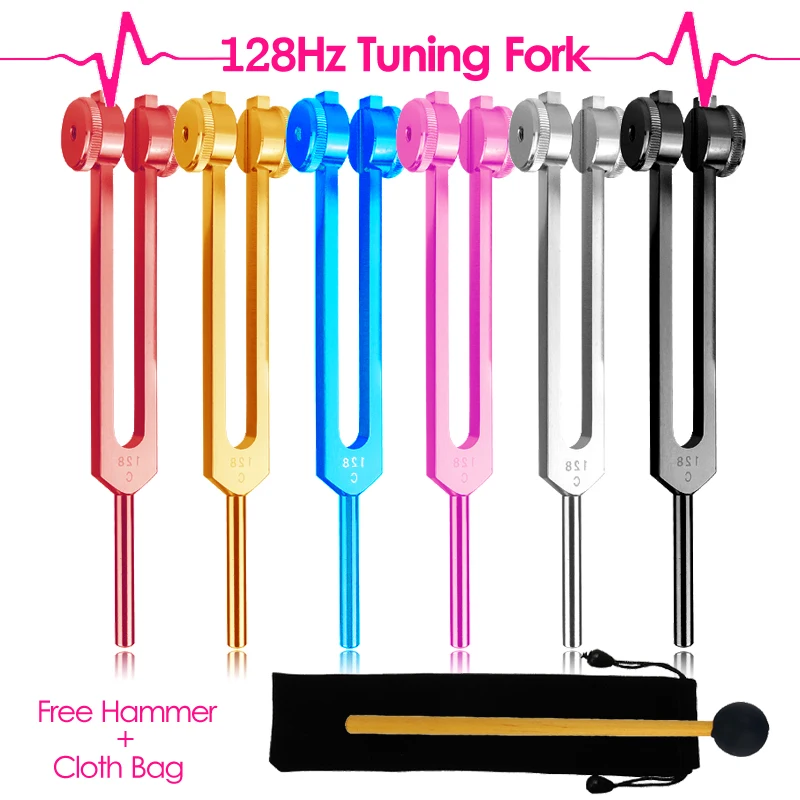 

128Hz Aluminum Alloy Medical Neurological Massager Hammer Chakra Cute Tuning Fork Sets for Sound Healing Therapy