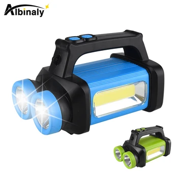 

Glare LED Flashlight portable light COB work light Soft light White+yellow light Use 3 x AA battery for camping, adventure, etc