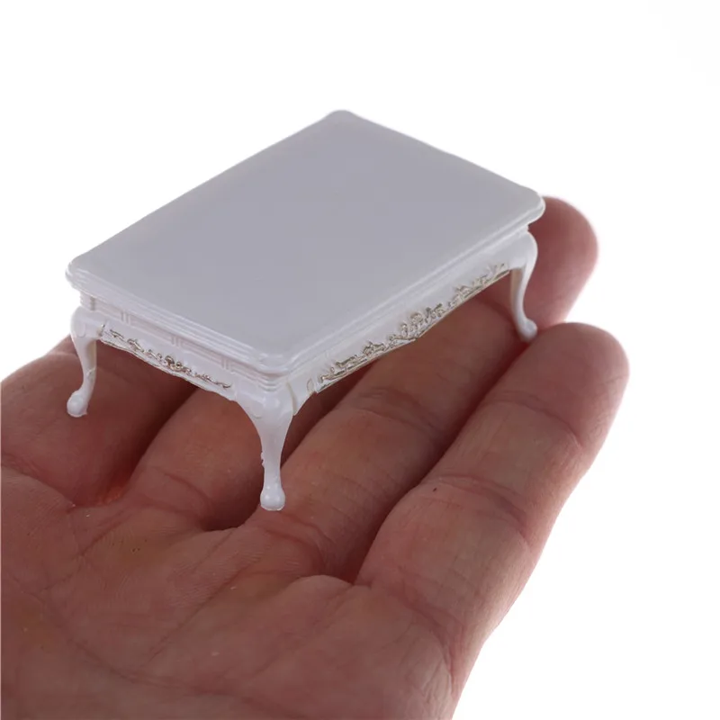 

DIY Miniature Furniture Coffee Tea Dining Tables For Mini Doll House Miniatures Furniture Toys White Gifts For Children Adult