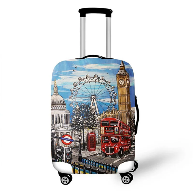 Модный городской чемодан защитный чехол эластичные плотные дорожные чемоданы пылезащитный чехол Аксессуары Organizadores от 18 до 32 дюймов - Цвет: 5