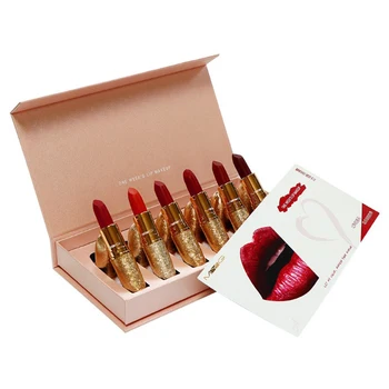 

Snow gold Matte Lipstick Long Lasting Nude Makeup Lip Cosmetics Velvet Red Waterproof long-lasting Lipsticks 11 color