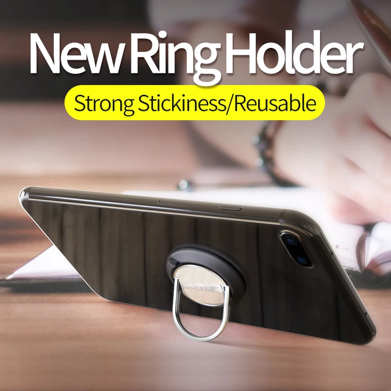 

MSVII Magnetic Finger Phone Holder Ring For iPhone Samsung Huawei Ring Mobile Phone Rotate Stand Holder Bracket Universal