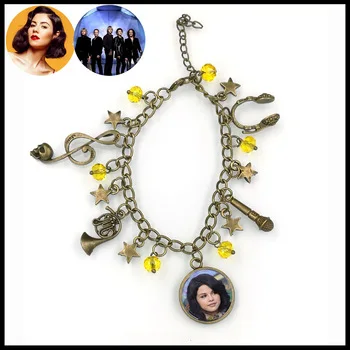 selena gomez CHARM Bracelet SINGER MUSIC microphone jewelry actress inspirational marina DEF Leppard BF231