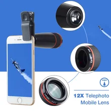 Apexel 12X зум оптический объектив телескопический объектив для мобильного телефона для iPhone samsung htc смартфонов Универсальный зажим APL-12X