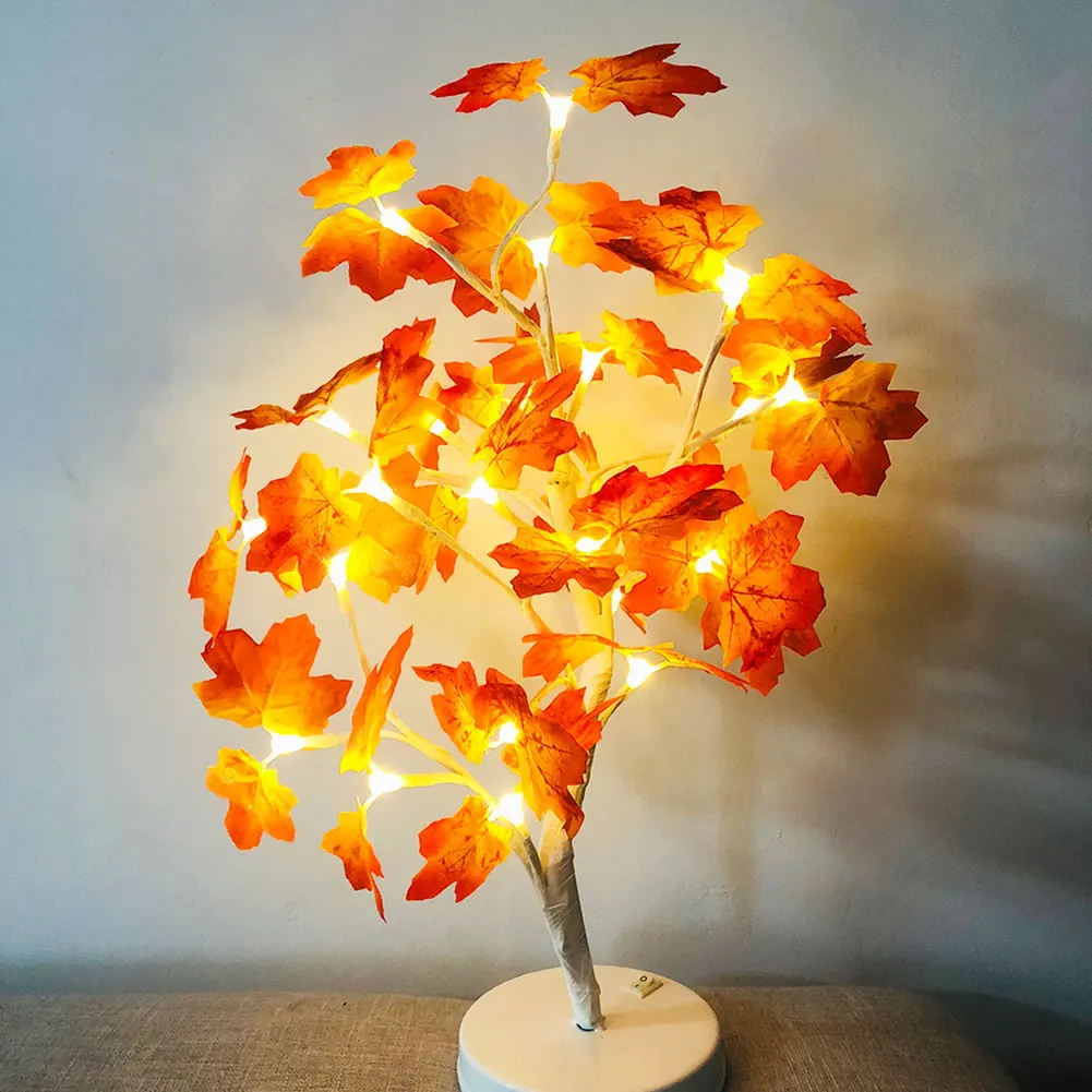 

Newest LED Autumn Maple Tree String Lights Plant Holiday Light Home Christmas Decorative Light
