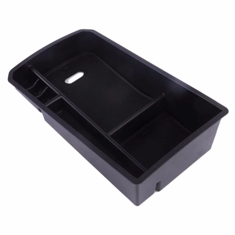 DWCX Новая Черная Автомобильная Центральная консоль подлокотник ящик для хранения отделение монетница лоток с резиновым ковриком для BMW F26 X3 X4