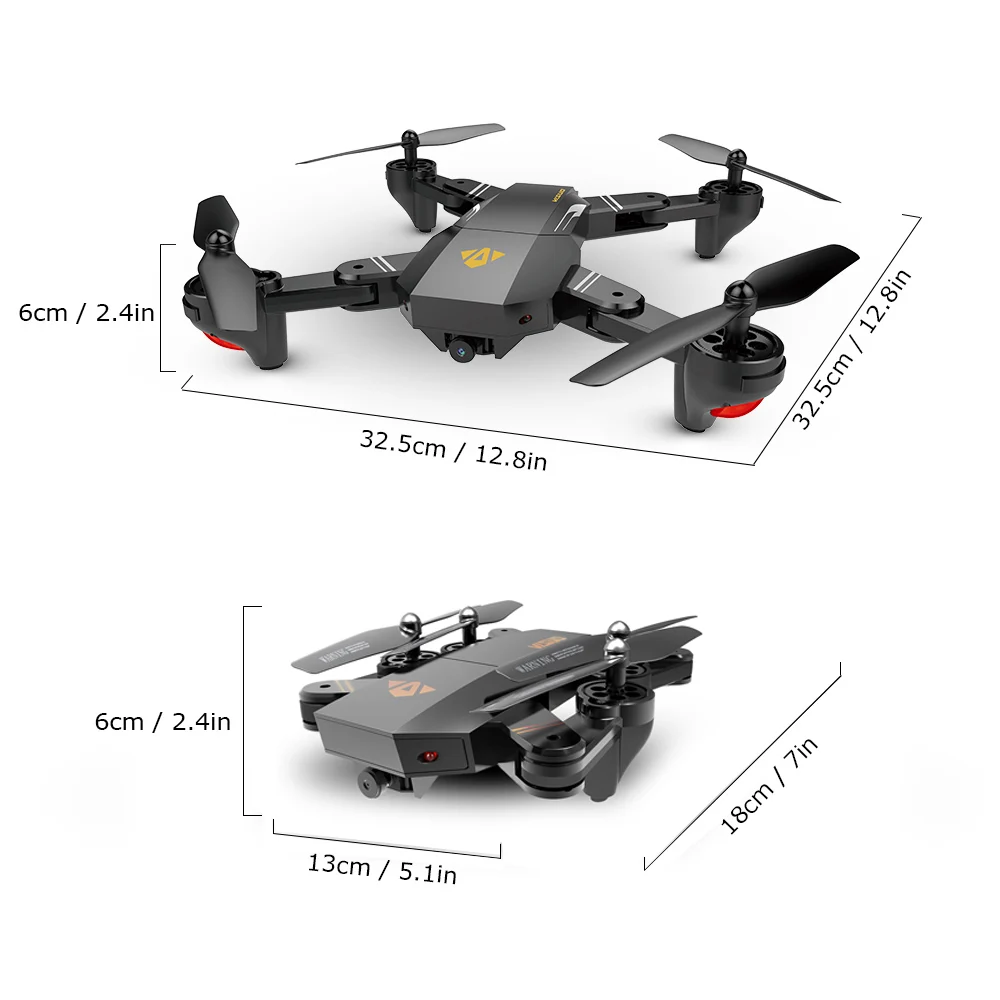 Дрон VISUO XS809HW Wi Fi FPV 2.0мп 720 P широкий угол обзора камера складной Радиоуправляемый