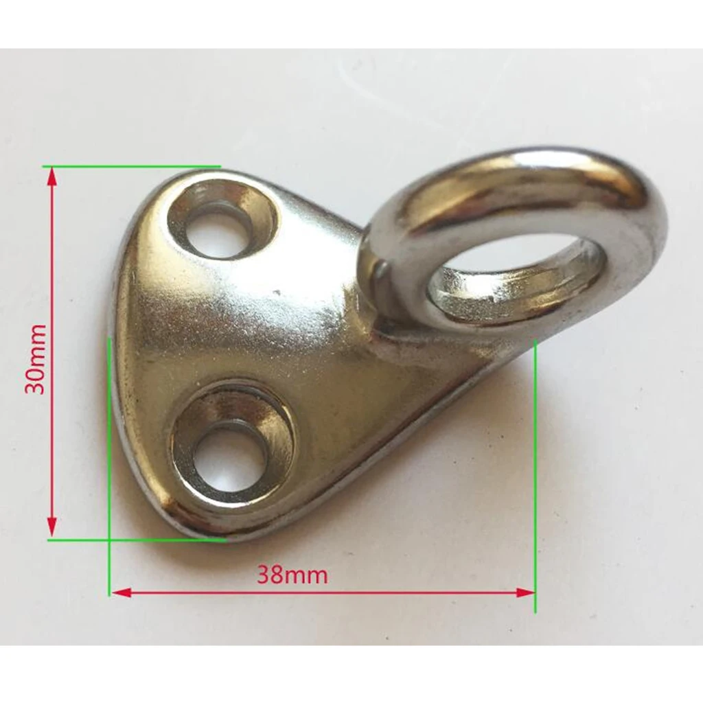 

Heavy Duty Stainless Steel Hook Ring Eye Plate Cable Rope Chain Boat Canoe Kayak Yacht Boat Anchor Chain Snap Ring Accessories