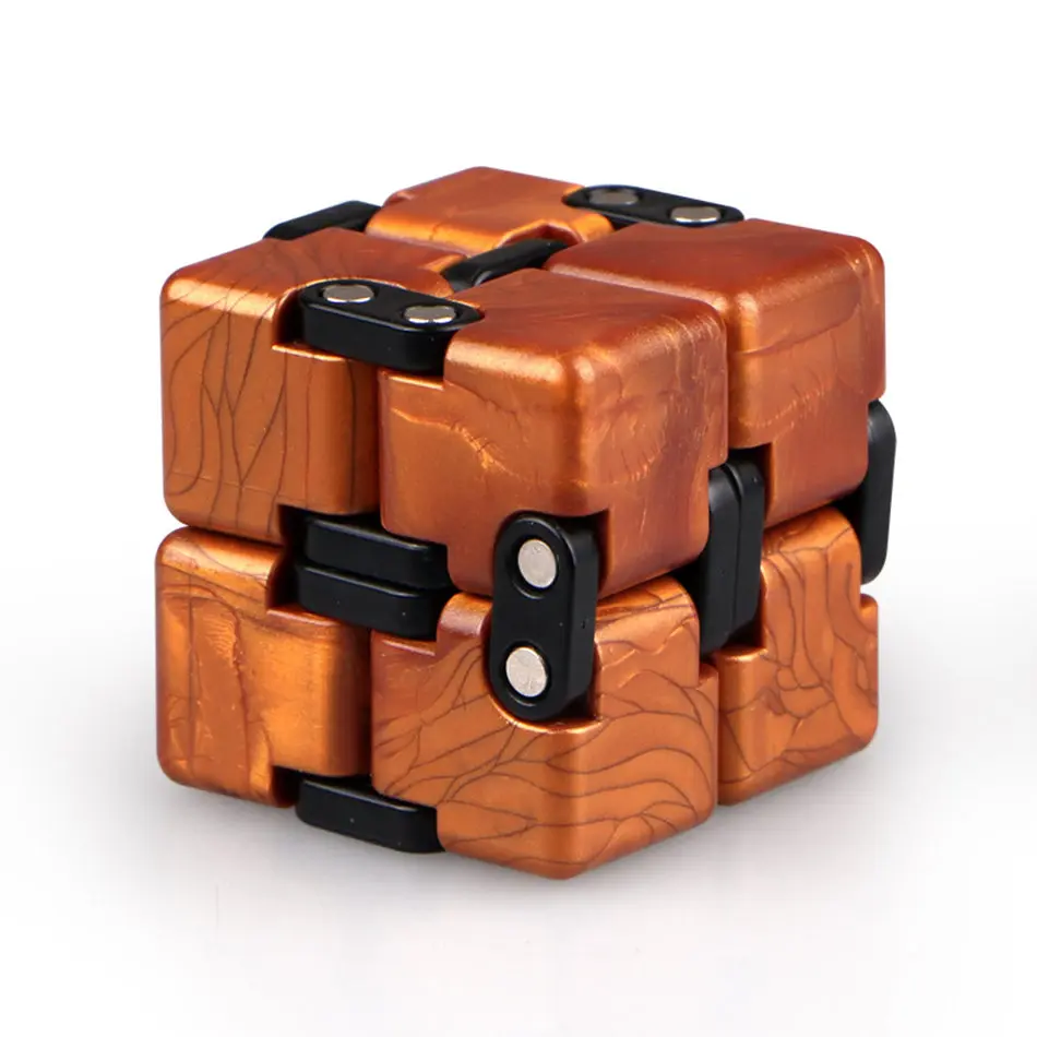 QiYi 2x2 кубик рубика Crazy Cube 2x2x2 бесконечные Magic Cube бесконечное Cube расслабиться ослабить давление 2 слоя куб пазл игрушки для Детский подарок - Цвет: Коричневый