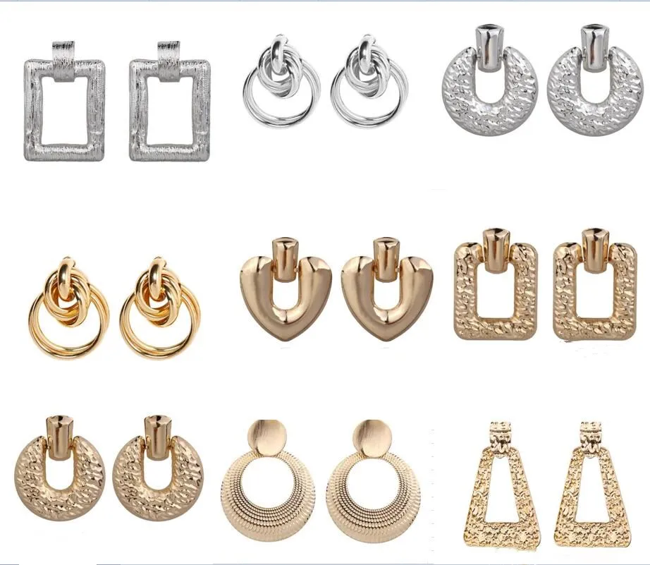 

Big Metal Dangle Drop Earrings for Women Heavy Pendant Shiny Wedding Party Jewelry Fashion Alloy Statement Earring Wholesale