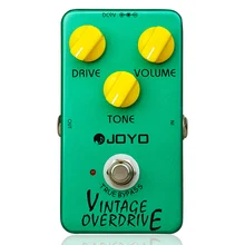 Vintage Pedal de efectos de guitarra Overdrive guitarra Pedal efecto Bypass verdadero partes de guitarra y accesorios Joyo JF-01 efectos