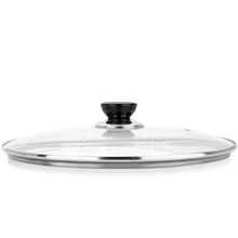 Kochgeschirr Verstärkt Glas Deckel Gehärtetem Wok Deckel Pyrex Glas Runde Chef Pan Deckel mit Knopf Premium Qualtiy Pan Abdeckung