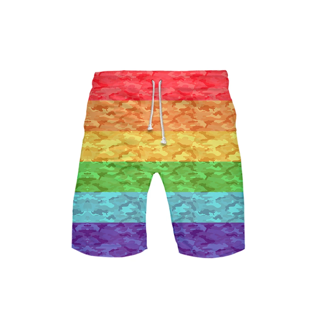 Homosexual LGBT Beach Shorts Men Men's 3D templar Board Shorts Trunks Summer Quick Dry Hip Hop Short Pants Beach Wear