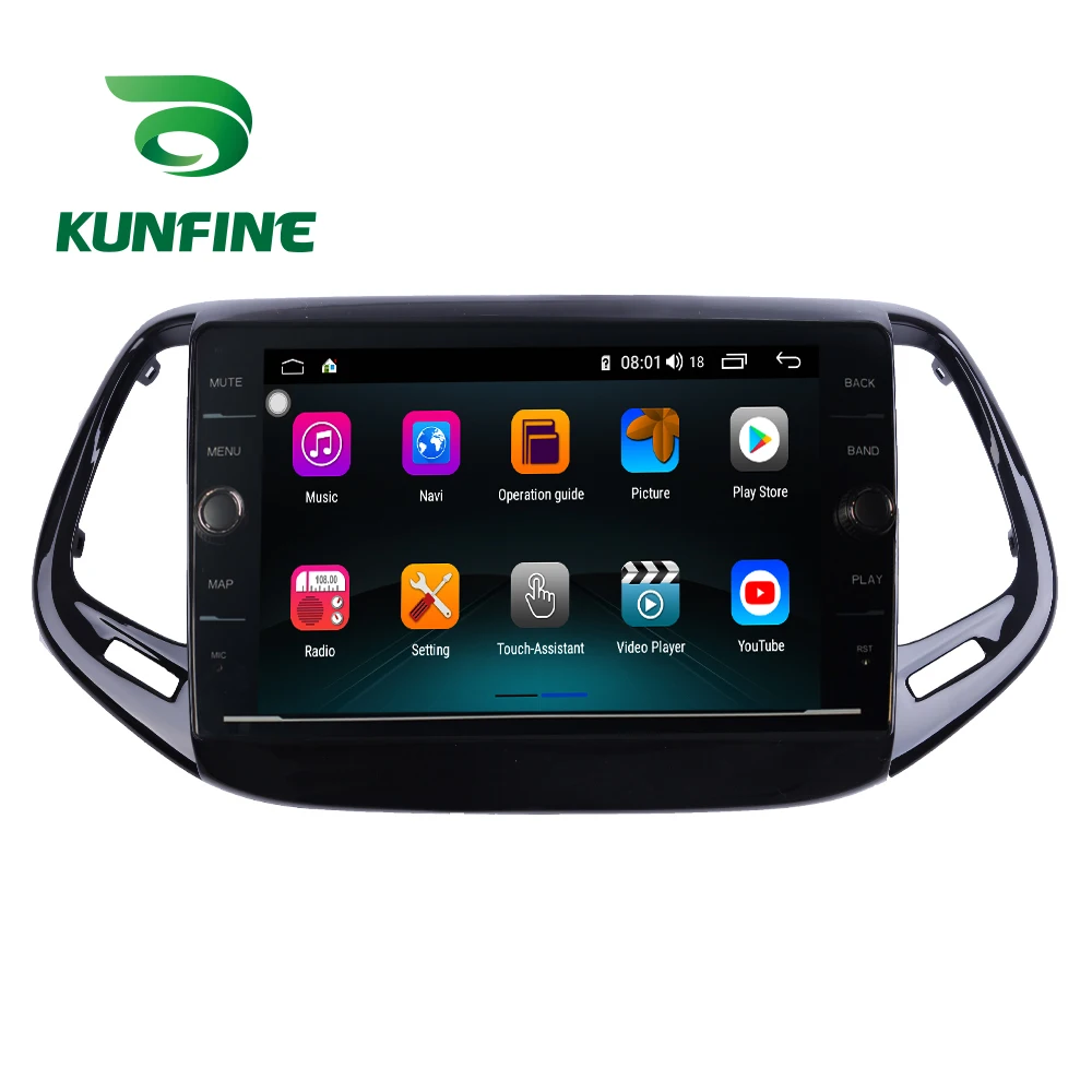 Excellent Octa Core ROM 64GB Android 8.1 Car DVD GPS Navigation Player Deckless Car Stereo for Jeep Compass 2017 Radio Head Unit Wifi 4G 3